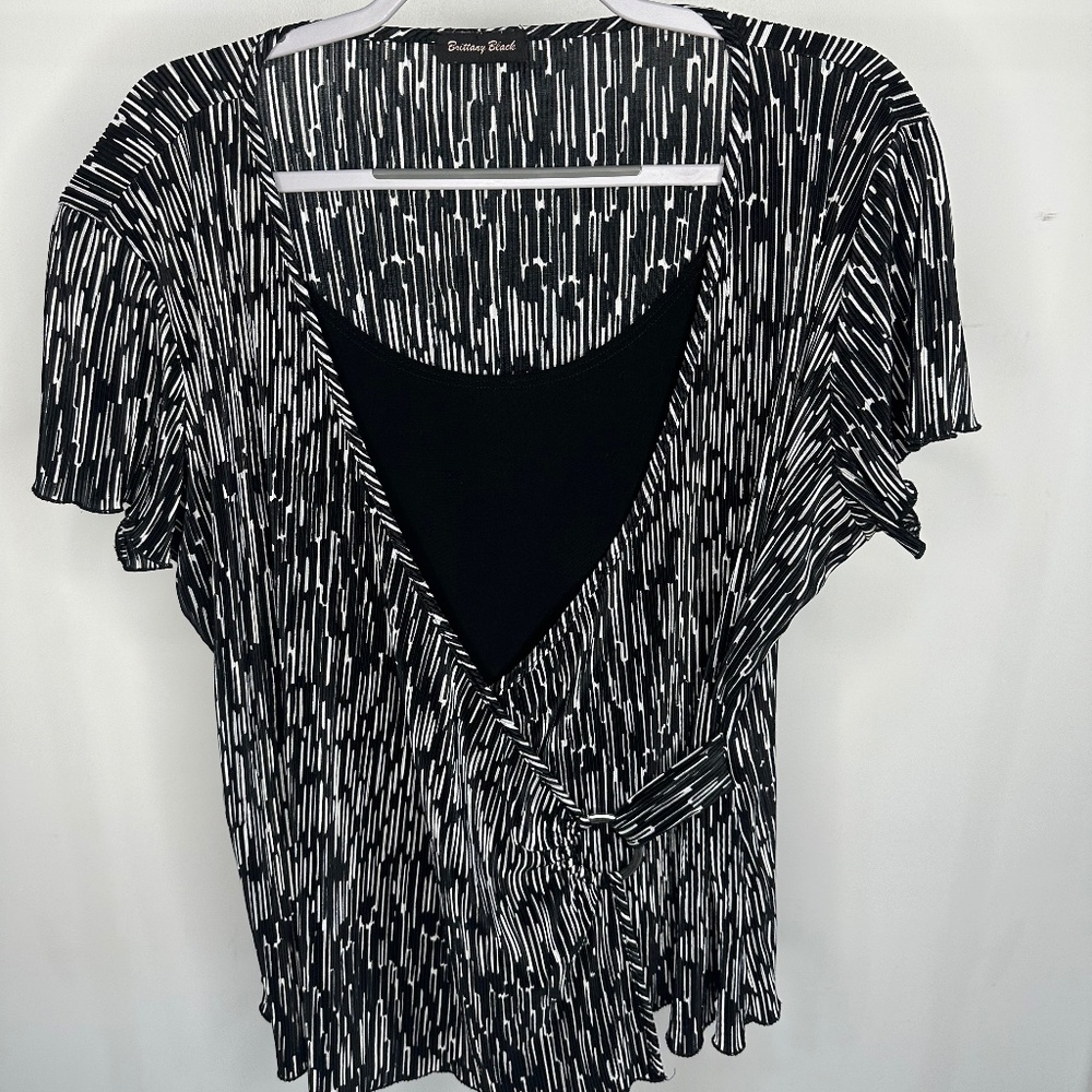 Brittany Black Dressy Blouse
